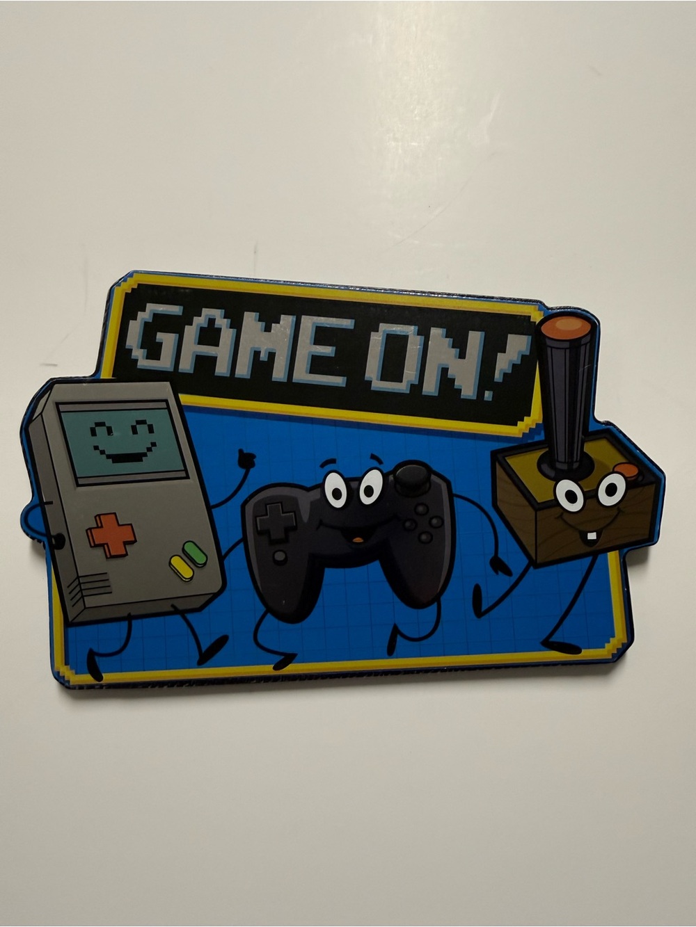 Game On! Blue Video Game Console & Controller Decorative Sign